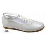 SPANISH IVORY FIRST HOLY COMMUNION SHOES BY TINNY SHOES STYLE 15214 image