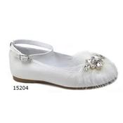 SPANISH IVORY FIRST HOLY COMMUNION SHOES BY TINNY SHOES STYLE 15204 image