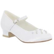 WHITE SATIN FIRST HOLY COMMUNION SHOES STYLE 5802 image