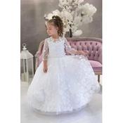 HANDMADE WHITE FIRST HOLY COMMUNION DRESS STYLE T-932 image