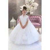 HANDMADE WHITE FIRST HOLY COMMUNION DRESS STYLE T-928 image