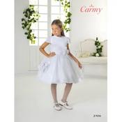 SPANISH HANDMADE WHITE BALLERINA LENGTH FIRST HOLY COMMUNION DRESS STYLE 2906 image