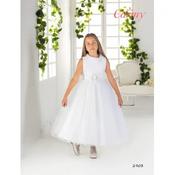 SPANISH HANDMADE WHITE BALLERINA LENGTH FIRST HOLY COMMUNION DRESS STYLE 2903
