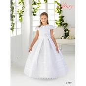 MAT WHITE FIRST HOLY COMMUNION DRESS STYLE 2905 EP image