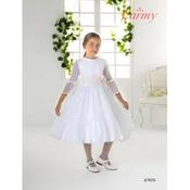 CARMY HANDMADE WHITE/PINK FIRST HOLY COMMUNION DRESS STYLE 2901 image