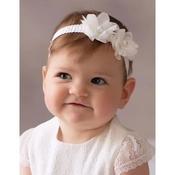 Ivory Baby Girl Christening Headband Style Michalina image