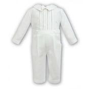 Sarah Louise Ivory Baby Boy Christening Romper Style 002218
