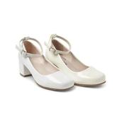 Girls White Communion / Flower Girls Shoes Julia image