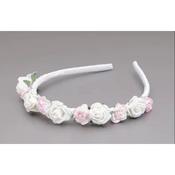 WHITE/PINK/GREEN FIRST HOLY COMMUNION HEADBAND STYLE OW-060 image