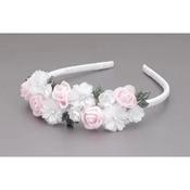 WHITE/PINK/GREEN FIRST HOLY COMMUNION HEADBAND STYLE OW-030 BIS image