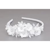 WHITE FIRST HOLY COMMUNION HEADBAND STYLE OW-085 image