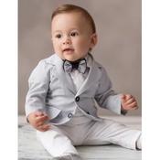 White/Gray Baby Boy Christening Outfit Style ERYK image