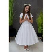 Simple Elegant Handmade First Holy Communion Dress style Demi Short image