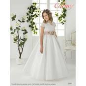 CARMY HANDMADE IVORY/PINK UNIQUE FIRST HOLY COMMUNION DRESS STYLE 2201 image