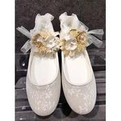 HANDMADE IVORY FIRST HOLY COMMUNION SPANISH SHOES STYLE 700809 image