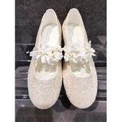 HANDMADE IVORY FIRST HOLY COMMUNION SPANISH SHOES STYLE 700805 image