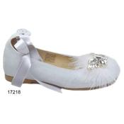 SPANISH SILVER FIRST HOLY COMMUNION SHOES BY TINNY SHOES STYLE 17218 image