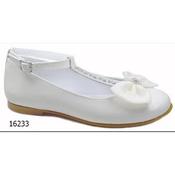 SPANISH IVORY FIRST HOLY COMMUNION SHOES BY TINNY SHOES STYLE 16233 image