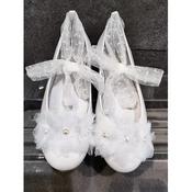 HANDMADE SPANISH WHITE FIRST HOLY COMMUNION SHOES BY TINNY SHOES STYLE 17212 image