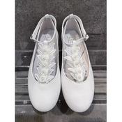 SPANISH WHITE FIRST HOLY COMMUNION SHOES BY TINNY SHOES STYLE 15214 image