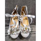 SPANISH SILVER FIRST HOLY COMMUNION SHOES BY TINNY SHOES STYLE 17214 image