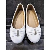 White Leather First Holy Communion Shoes Style A103 image