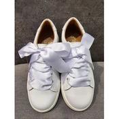 SPANISH WHITE FIRST HOLY COMMUNION SHOES BY TINNY SHOES STYLE 15074 image