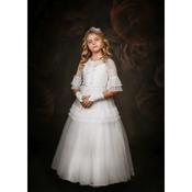 HANDMADE FIRST HOLY COMMUNION DRESS STYLE A8 image