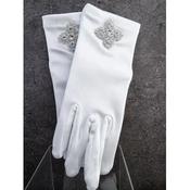 White First Holy Communion Gloves Style 796 image