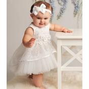 CHRISTENING BABY GIRL DRESS IN IVORY STYLE ANNIE
