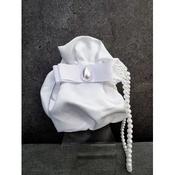 WHITE HANDMADE FIRST HOLY COMMUNION HANDBAG STYLE WP032 image