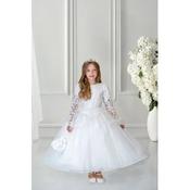 HANDMADE WHITE FIRST HOLY COMMUNION DRESS T-172 image