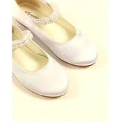 Sweetie Pie Ivory First Holy Communion Flat Shoes Style SW6136 image
