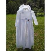 Louise Cotton Christening  Gown with Lace 
