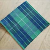 ONE VARONES CHECK GREEN &amp; NAVY FIRST HOLY COMMUNION/SPECIAL OCCASION BOYS HANDKERCHIEF STYLE 10-08027J    209