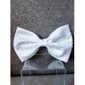 WHITE FIRST HOLY COMMUNION BOW STYLE PL19
