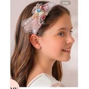 CARMY HANDMADE IVORY/PINK FIRST HOLY COMMUNION HEADBAND STYLE CD 4306