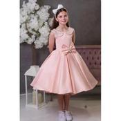 Blush Pink  Confirmation Dress with Beaded Collar Style EF 30 image