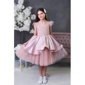 Pink Confirmation Dress with Beaded Bodice Style EF 36 image
