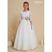Ivory/Pink First Holy Communion Dress Style 617006MD image