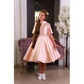 Pink Confirmation Dress &amp; Matching Hair Bow Clip Style AL5313 image