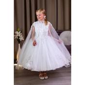 Polka Bridal White First Holy Communion Dress Style T-310 image
