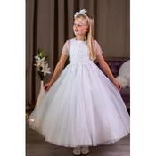 Linzi Jay Embroidered Tulle White  First Holy Communion Dress with Bolero Style LWCD-224 image