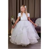 Linzi Jay Layered Organza White First Holy Communion Dress Style LWCD-221 image