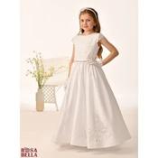 Sweetie Pie Ivory First Holy Communion Dress with Lace Cap Sleeves, Embellished Bodice&amp;Elegant back Detail  Style RB682