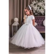 Sienna Rose White First Holy Communion Dress with Bow Detail Style SR731 image