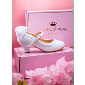 White Communion Shoes with Back Pearl Bow Style SHOE03 image