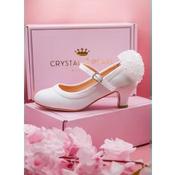 White Communion Shoes with Pearls and Crystals Style SHOE01 image