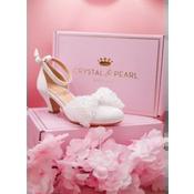Luxury Girls White Communion Shoes with Pearl Bow Style SHOE10 image