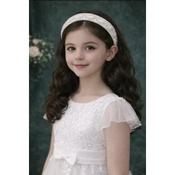 Ivory First Holy Communion Pearl &amp; Crystal Headband Style 5966 image